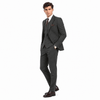 Tiavllya Tiavllya Vintage Classical 3 Pieces Mens Suit Herringbone Tweed Notch Lapel Tuxedos (Blazer+vest+Pants)