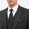 Tiavllya Tiavllya Vintage Classical 3 Pieces Mens Suit Herringbone Tweed Notch Lapel Tuxedos (Blazer+vest+Pants)