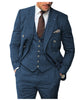 Tiavllya Tiavllya Vintage Classical Men's 3 Piece Suit Herringbone Tweed Notch Lapel Tuxedos (Blazer+vest+Pants)