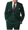 Tiavllya Tiavllya Vintage Classical Men's 3 Piece Suit Herringbone Tweed Notch Lapel Tuxedos (Blazer+vest+Pants)