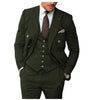 Tiavllya Tiavllya Vintage Classical Men's 3 Piece Suit Herringbone Tweed Notch Lapel Tuxedos (Blazer+vest+Pants)