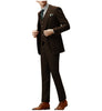 Tiavllya Tiavllya Vintage Classical Men's 3 Pieces Suit Tweed Notch Lapel Tuxedos (Blazer+vest+Pants)