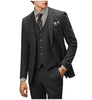 Tiavllya Tiavllya Vintage Classical Men's 3 Pieces Suit Tweed Notch Lapel Tuxedos (Blazer+vest+Pants)