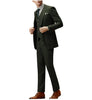 Tiavllya Tiavllya Vintage Classical Men's 3 Pieces Suit Tweed Notch Lapel Tuxedos (Blazer+vest+Pants)