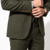 Tiavllya Tiavllya Vintage Classical Men's 3 Pieces Suit Tweed Notch Lapel Tuxedos (Blazer+vest+Pants)