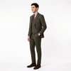 Tiavllya Tiavllya Vintage Classical Men's 3 Pieces Suit Tweed Notch Lapel Tuxedos (Blazer+vest+Pants)