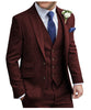 Tiavllya Tiavllya Vintage Classical Men's 3 Pieces Suit Tweed Peak Lapel Tuxedos (Blazer+vest+Pants)