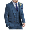 Tiavllya Tiavllya Vintage Classical Men's 3 Pieces Suit Tweed Peak Lapel Tuxedos (Blazer+vest+Pants)