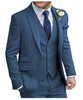 Tiavllya Tiavllya Vintage Classical Men's 3 Pieces Suit Tweed Peak Lapel Tuxedos (Blazer+vest+Pants)