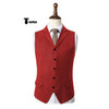 Tiavllya Tiavllya Vintage Classical Men's Classic Tweed Herringbone Notch Lapel Waistcoat