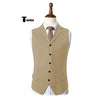 Tiavllya Tiavllya Vintage Classical Men's Classic Tweed Herringbone Notch Lapel Waistcoat