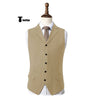 Tiavllya Tiavllya Vintage Classical Men's Classic Tweed Herringbone Notch Lapel Waistcoat