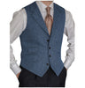 Tiavllya Tiavllya Vintage Classical Men's Classic Tweed Herringbone Notch Lapel Waistcoat