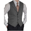 Tiavllya Tiavllya Vintage Classical Men's Classic Tweed Herringbone Notch Lapel Waistcoat