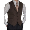 Tiavllya Tiavllya Vintage Classical Men's Classic Tweed Herringbone Notch Lapel Waistcoat