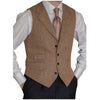 Tiavllya Tiavllya Vintage Classical Men's Classic Tweed Herringbone Notch Lapel Waistcoat