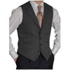 Tiavllya Tiavllya Vintage Classical Men's Classic Tweed Herringbone Notch Lapel Waistcoat