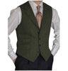 Tiavllya Tiavllya Vintage Classical Men's Classic Tweed Herringbone Notch Lapel Waistcoat