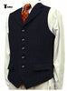 Tiavllya Tiavllya Vintage Classical Men's Classic Tweed Herringbone Notch Lapel Waistcoat