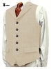 Tiavllya Tiavllya Vintage Classical Men's Classic Tweed Herringbone Notch Lapel Waistcoat
