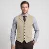 Tiavllya Tiavllya Vintage Classical Men's Classic Tweed Herringbone Notch Lapel Waistcoat