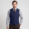 Tiavllya Tiavllya Vintage Classical Men's Classic Tweed Herringbone Notch Lapel Waistcoat
