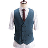Tiavllya Tiavllya Vintage Classical Men's Classic Tweed Herringbone V Neck Waistcoat