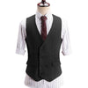 Tiavllya Tiavllya Vintage Classical Men's Classic Tweed Herringbone V Neck Waistcoat