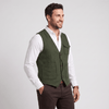 Tiavllya Tiavllya Vintage Classical Men's Regular Fit Tweed Herringbone V Neck Vest