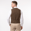 Tiavllya Tiavllya Vintage Classical Men's Regular Fit Tweed Herringbone V Neck Waistcoat