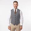 Tiavllya Tiavllya Vintage Classical Men's Regular Fit Tweed Herringbone V Neck Waistcoat