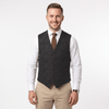 Tiavllya Tiavllya Vintage Classical Men's Regular Fit Tweed Herringbone V Neck Waistcoat