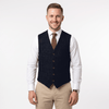 Tiavllya Tiavllya Vintage Classical Men's Regular Fit Tweed Herringbone V Neck Waistcoat