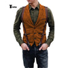Tiavllya Tiavllya Vintage Classical Men's Retro Tweed Herringbone Notch Lapel Waistcoat