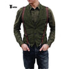 Tiavllya Tiavllya Vintage Classical Men's Retro Tweed Herringbone Notch Lapel Waistcoat