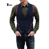 Tiavllya Tiavllya Vintage Classical Men's Retro Tweed Herringbone Notch Lapel Waistcoat