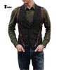 Tiavllya Tiavllya Vintage Classical Men's Retro Tweed Herringbone Notch Lapel Waistcoat