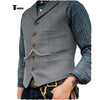 Tiavllya Tiavllya Vintage Classical Men's Slim Fit Tweed Herringbone Waistcoat