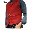 Tiavllya Tiavllya Vintage Classical Men's Slim Fit Tweed Herringbone Waistcoat