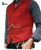Tiavllya Tiavllya Vintage Classical Men's Slim Fit Tweed Herringbone Waistcoat