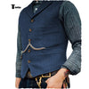 Tiavllya Tiavllya Vintage Classical Men's Slim Fit Tweed Herringbone Waistcoat