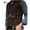 Tiavllya Tiavllya Vintage Classical Men's Slim Fit Tweed Herringbone Waistcoat