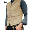 Tiavllya Tiavllya Vintage Classical Men's Slim Fit Tweed Herringbone Waistcoat