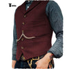 Tiavllya Tiavllya Vintage Classical Men's Slim Fit Tweed Herringbone Waistcoat