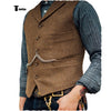 Tiavllya Tiavllya Vintage Classical Men's Slim Fit Tweed Herringbone Waistcoat