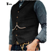 Tiavllya Tiavllya Vintage Classical Men's Slim Fit Tweed Herringbone Waistcoat