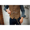 Tiavllya Tiavllya Vintage Classical Men's Slim Fit Tweed Herringbone Waistcoat