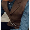 Tiavllya Tiavllya Vintage Classical Men's Slim Fit Tweed Herringbone Waistcoat