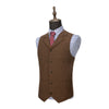 Tiavllya Tiavllya Vintage Classical Men's Slim Fit Tweed Herringbone Waistcoat