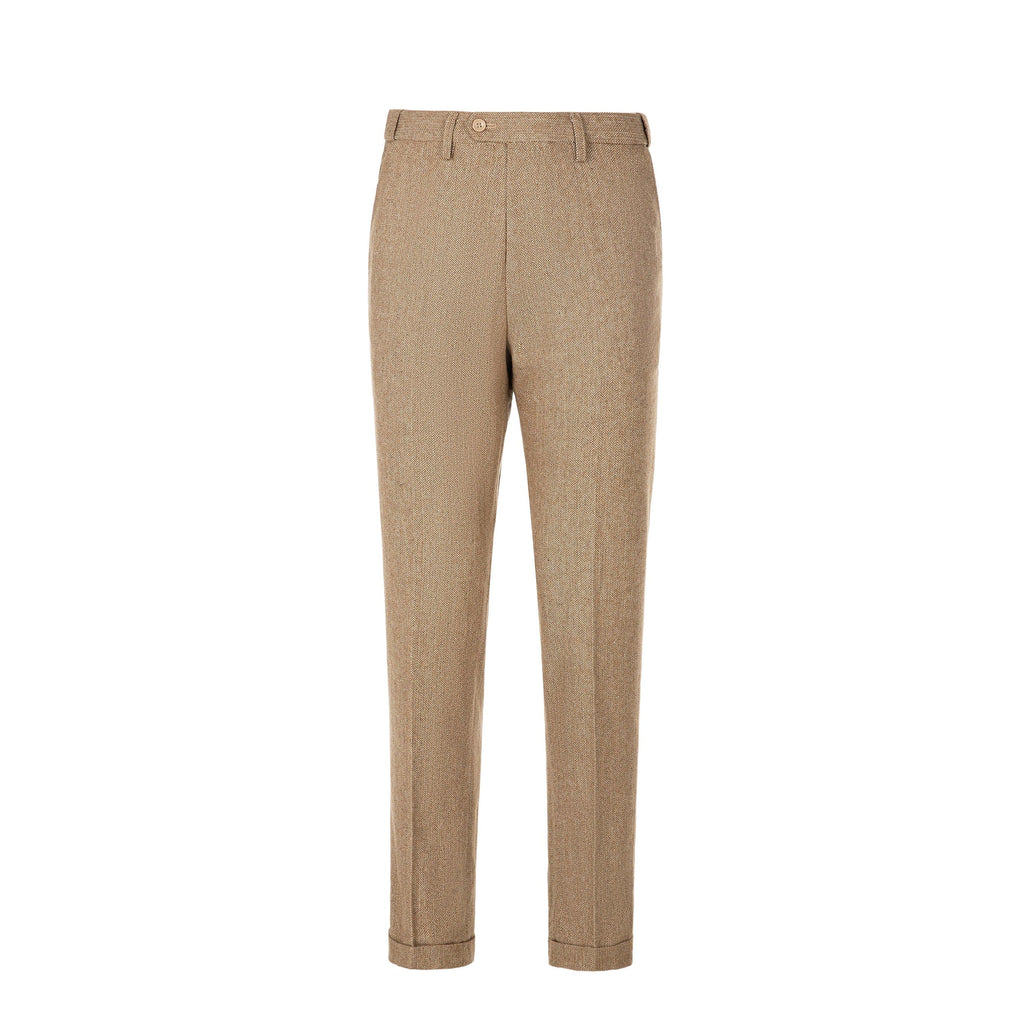 Tiavllya Tiavllya Vintage Classical Men's Suit Pants Herringbone Tweed Trousers